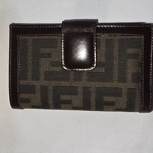 Authentic Fendi Zucca Canvas Bifold Wallet w/box